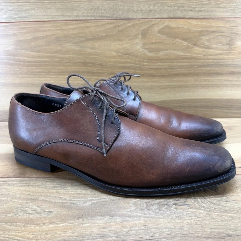 To Boot Brampton Oxfords Mens 11 Brown Leather Formal‎ Wedding Business